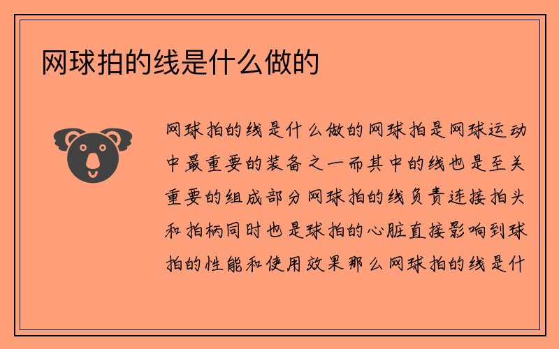 网球拍的线是什么做的